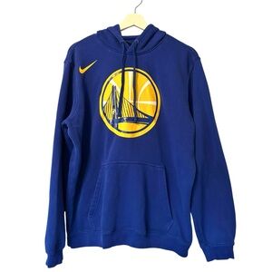 NBA Golden State Warriors Hoodie Nike Blue Men’s Size Large Basketball Sports